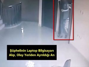 Çaldığı Laptopu Montunun Altında Gizleyerek Götürdü