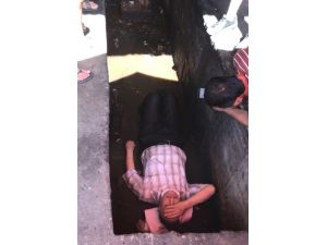 Alanya’da yaşlı adam adres sormak için girdiği tamircide kanala düştü