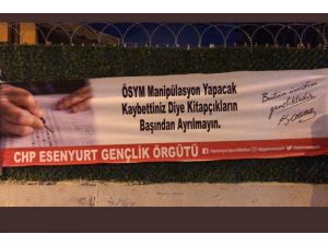 Chp’li Gençlerden Provokatif Sınav Pankartı