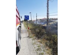 Kulu’da Ot Yangını Büyümeden Söndürüldü