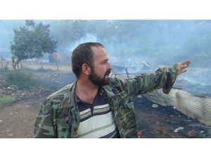 Orman yangınında ağılları yanan vatandaş gözyaşlarına hakim olamadı