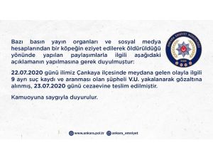 Ankara’da Köpeğe Eziyet Ederek Öldüren Zanlı Tutuklandı