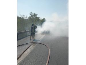 Tem’de Otomobil Alev Alev Yandı