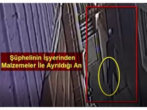 İş Yerinden Hırsızlık Anları Güvenlik Kamerasında