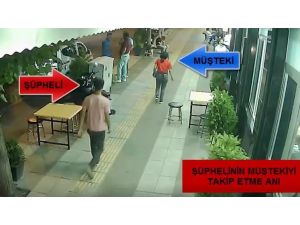 Kapkaç Şüphelisi Önce Kameraya Sonra Polise Yakalandı