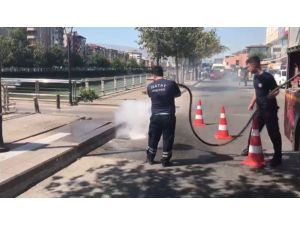 İzmarit Yangını Doğalgaz Kaçağı Paniği Yaşattı