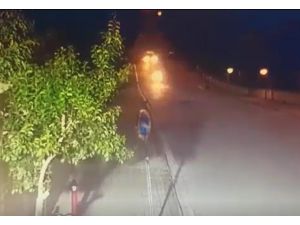 Motosikletli gencin öldüğü kazanın görüntüleri ortaya çıktı