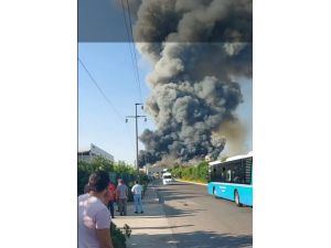 Antalya’da soğuk hava deposu üretimi yapılan fabrikada yangın