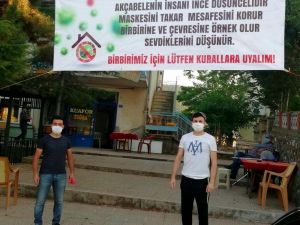 Beyşehir’de Korona Virüse Karşı Afişli Uyarı