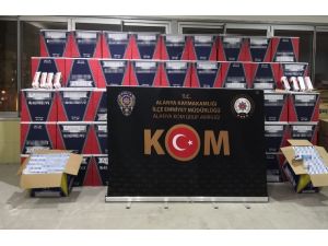 Alanya’da kaçak tütünle doldurulmuş 1 milyon 110 adet makaron ele geçirdi