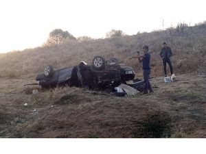 Konya’da Otomobil Şarampole Devrildi: 1 Ölü, 2 Yaralı