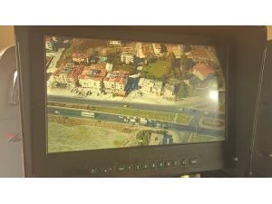 Antalya trafiği havadan helikopter ve drone ile denetlendi
