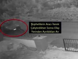 Hırsızlar Çalışmayan Aracı İterek Kaçmaya Çalıştı