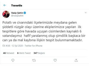 Ankara’daki Toz Fırtınasında 6 Vatandaş Hafif Yaralandı