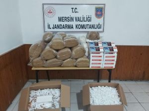 Mersin’de 102.5 Kilo Tütün Ve 31 Bin Makaron Ele Geçirildi
