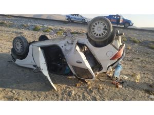 Konya’da Otomobil Takla Attı: 2 Yaralı