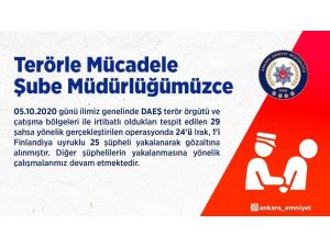 Ankara Emniyet’inden Daeş Operasyonu: 25 Gözaltı