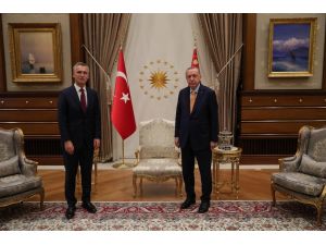 Cumhurbaşkanı Recep Tayyip Erdoğan, Nato Genel Sekreteri Jens Stoltenberg’i Cumhurbaşkanlığı Külliyesi’nde Kabul Etti.