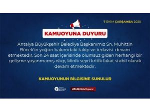 Başkan Böcek’in kritik süreci devam ediyor