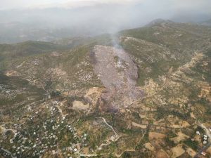 Alanya’daki orman yangınında 6 hektarlık makilik alan zarar gördü