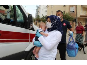 Antalya’da annesinin terkettiği bebek babasına teslim edildi