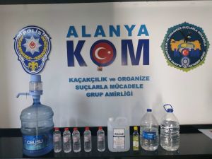 Alanya’da 2 ayrı restorana sahte içki baskını