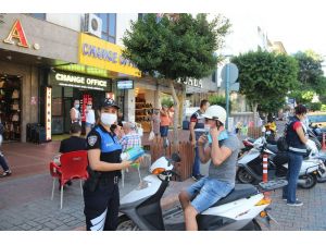 Alanya’da motosiklet sürücülerine yönelik denetim