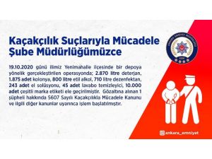 Başkent’te Kaçak Temizlik Malzemesi Operasyonu
