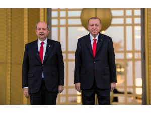 Cumhurbaşkanı Erdoğan, Ersin Tatar’ı Resmi Tören İle Karşıladı