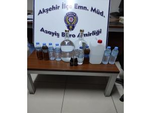 Akşehir’de Kaçak İçki Ele Geçirildi