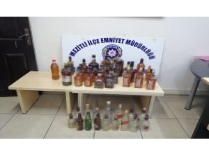Mersin’de 30 Şişe Sahte İçki Ele Geçirildi