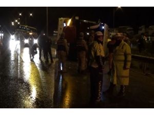 Gaziantep-adana Otoyolunda Yolcu Otobüsü Devrildi: 13 Yaralı