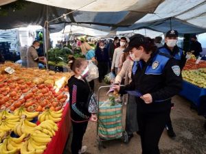 Pazar Yerlerinde Korona Virüs Bilgilendirmesi