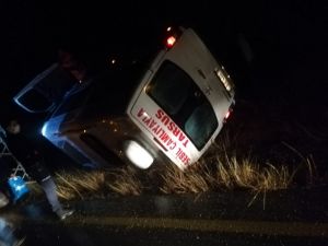 Mersin’de Yolcu Minibüsü Takla Attı: 1 Yaralı