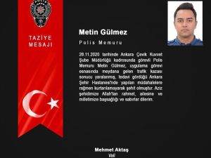 Kazada Yaralanan Polis Memuru Şehit Oldu