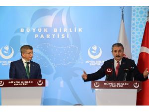 Bbp Genel Başkanı Destici Gelecek Partisi Genel Başkanı Davutoğlu İle Görüştü