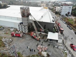 Orman ürünleri fabrikasında yangın