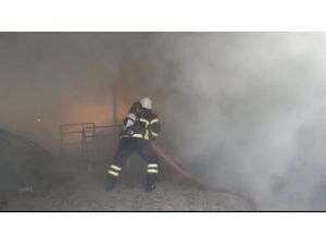 Samandağ’da Saman Yangını