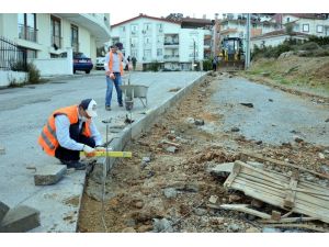 Manavgat Belediyesi’nden Mimar Sinan ve Sarılar’da kaldırım çalışması