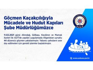 Başkent’te 44 Düzensiz Göçmen Yakalandı