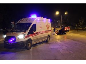 Boş Yolda Takla Atan Araçtan Hafif Yaralı Kurtuldular