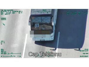 Helikopterle Denetlenen Sürücülere Ceza Yağdı