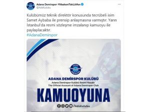 Adana Demirspor Samet Aybaba İle Prensip Anlaşmasına Vardı