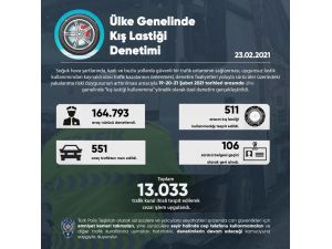Emniyet Genel Müdürlüğü: "Yurt Genelinde ’Kış Lastiği Kullanımına’ Yönelik Özel Denetim Gerçekleştirildi”