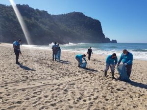 Alanya sahilleri temizleniyor