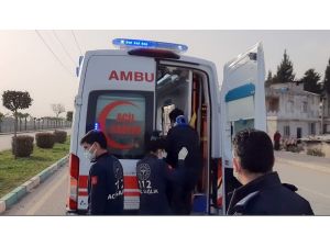 Beton Mikserinin Çarptığı Otomobil Refüje Çıktı