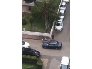 Antalya’da ‘otomobilin suçu ne?’ dedirten görüntü