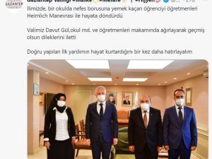Validen, Öğrencinin Hayatını Kurtaran Öğretmenlere Teşekkür