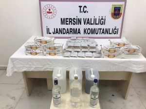 Mersin’de Sahte İçki Ve Gümrük Kaçağı Makaron Ele Geçirildi