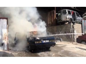 Kahramanmaraş’ta Otomobil Yangını
